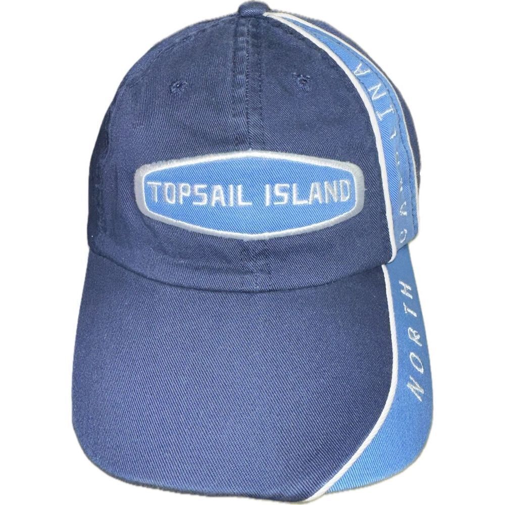Bio Domes Blue/Light Blue Topsail Island North Carolina Hat Adjustable Cap Strap